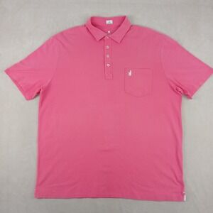 Johnnie O 2XL Mens Shirt Polo Pink 25x30 Spandex Comfort Jersey Knit